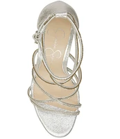 Jessica Simpson Jaeya Metallic Rhinestone Strappy Dress Sandals