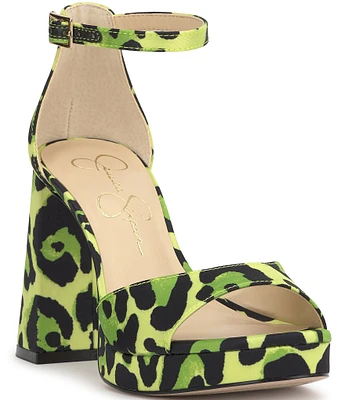 Jessica Simpson Kaliah Leopard Print Platform Sandals