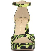 Jessica Simpson Kaliah Leopard Print Platform Sandals