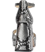 Jessica Simpson Kaliah Metallic Snake Platform Sandals