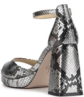 Jessica Simpson Kaliah Metallic Snake Platform Sandals