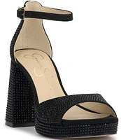 Jessica Simpson Kaliah Rhinestone Platform Dress Sandals