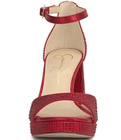 Jessica Simpson Kaliah Rhinestone Platform Dressk Sandals