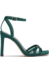 Jessica Simpson Leonah Satin Embellished Strappy Dress Sandals