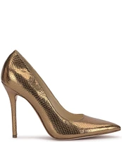 Jessica Simpson Levila Metallic Snake Embossed Stiletto Pumps