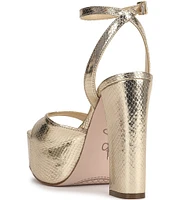 Jessica Simpson Lirio Snake Embossed Platform Sandals