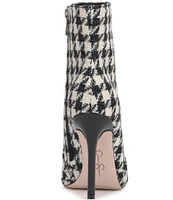 Jessica Simpson Lirya Houndstooth Pointed Toe Dress Booties