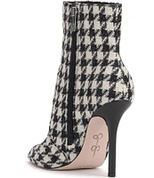 Jessica Simpson Lirya Houndstooth Pointed Toe Dress Booties