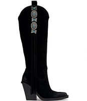 Jessica Simpson Lisabeth Fringe Tall Western Boots