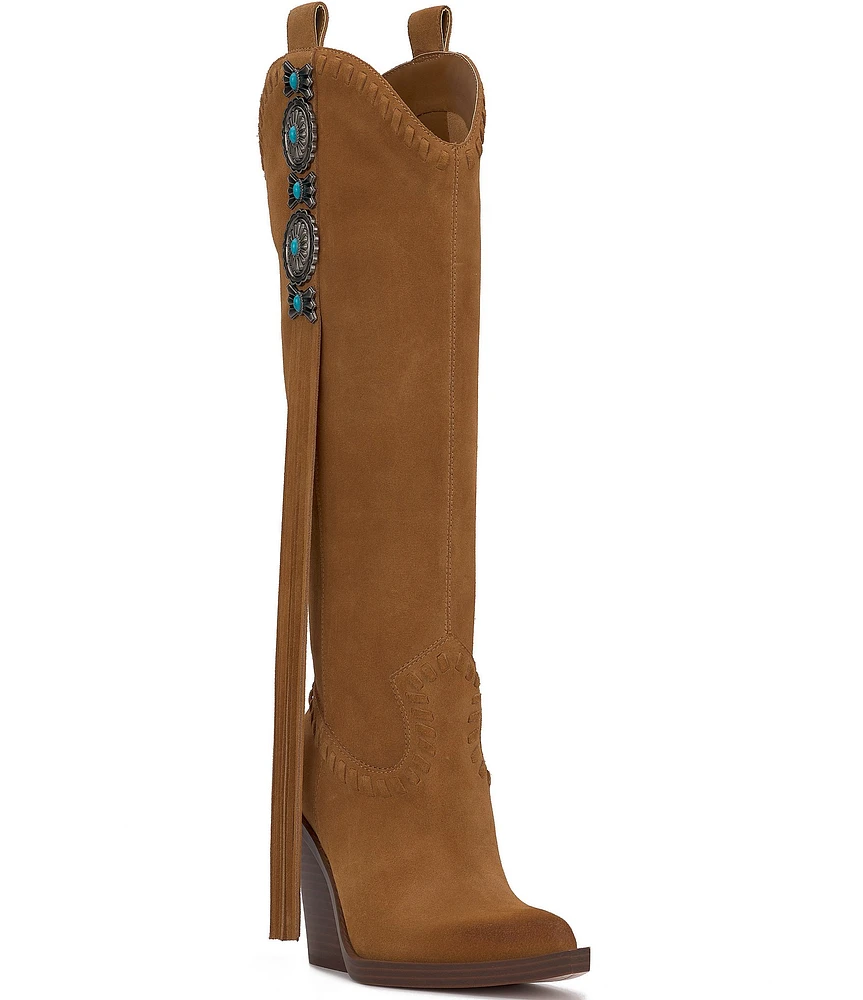 Jessica Simpson Lisabeth Fringe Tall Western Boots