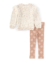 Jessica Simpson Little Girls 4-6X Chenielle Fringe Sweater & Pants Set