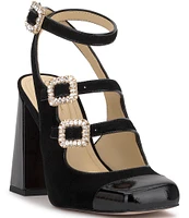 Jessica Simpson Lymen Strappy Embellished Buckle Pumps