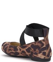 Jessica Simpson Mandalaye Leopard Square-Toe Ballet Flats