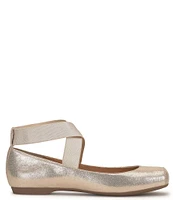 Jessica Simpson Mandalaye Metallic Square-Toe Ballet Flats