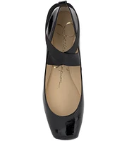 Jessica Simpson Mandalaye Patent Square-Toe Ballet Flats