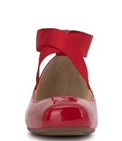 Jessica Simpson Mandalaye Patent Square-Toe Ballet Flats