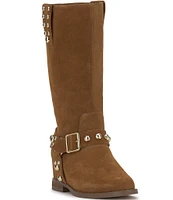 Jessica Simpson Milley Suede Studded Moto Boots