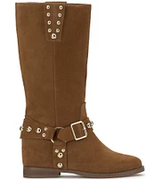 Jessica Simpson Milley Suede Studded Moto Boots