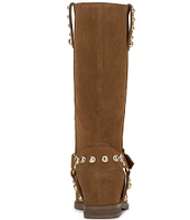 Jessica Simpson Milley Suede Studded Moto Boots