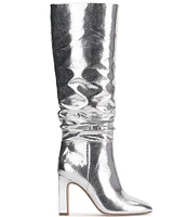 Jessica Simpson Minerva Metallic Snake Embossed Knee High Slouch Boots