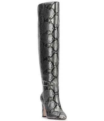 Jessica Simpson Mistia Snake Print Knee High Boots