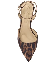 Jessica Simpson Nazela Leopard Pointed Toe Pumps