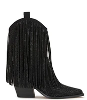 Jessica Simpson Paredisa Rhinestone Fringe Western Cowboy Booties