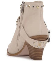 Jessica Simpson Pivvy Leather Western Buckle Booties