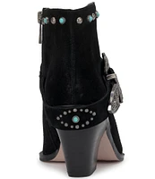 Jessica Simpson Pivvy Suede Western Buckle Booties