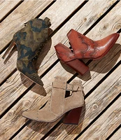 Jessica Simpson Pixillez Camo Print Stiletto Studded Booties