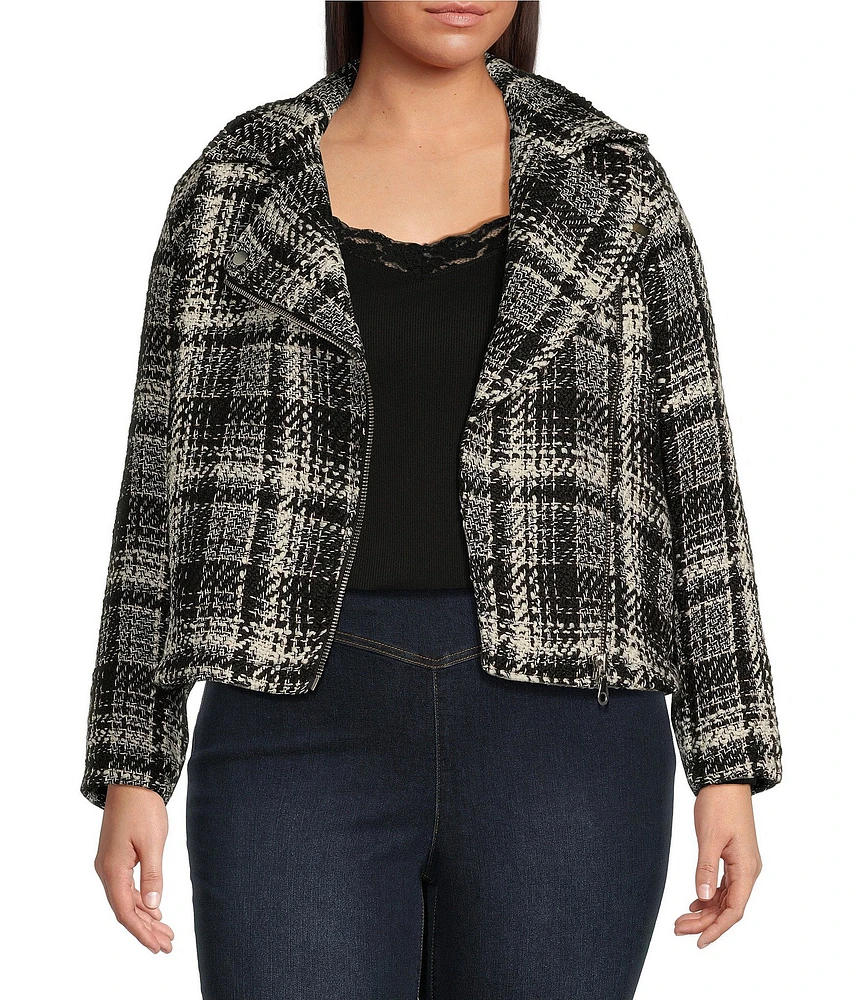 Jessica Simpson Plus Cropped Biker Jacket