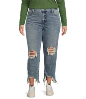 Jessica Simpson Plus Harmony High Rise Slim Fit Straight Leg Jeans