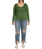 Jessica Simpson Plus Harmony High Rise Slim Fit Straight Leg Jeans