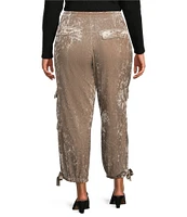 Jessica Simpson Plus High Rise Velvet Cargo Pants