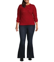 Jessica Simpson Plus Long Sleeve Ayaan Lurex Cable Sweater