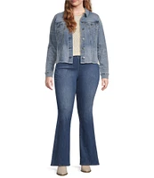 Jessica Simpson Plus Long Sleeve Pixie Denim Jacket