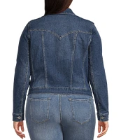 Jessica Simpson Plus Size Pixie Long Sleeve Classic Denim Jacket