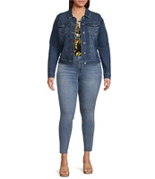 Jessica Simpson Plus Size Pixie Long Sleeve Classic Denim Jacket