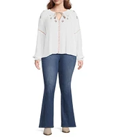 Jessica Simpson Plus Size High Rise Pull-On Flare Jeans