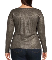 Jessica Simpson Plus Size Tahani Long Sleeve Henley Top