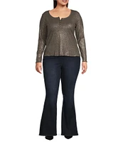 Jessica Simpson Plus Size Tahani Long Sleeve Henley Top