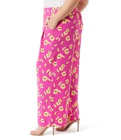 Jessica Simpson Plus Winnie High Rise Printed Wide Leg Pants