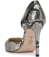 Jessica Simpson Prizma Metallic Snake D'Orsay Pumps