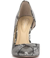 Jessica Simpson Prizma Metallic Snake D'Orsay Pumps