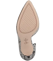 Jessica Simpson Prizma Metallic Snake D'Orsay Pumps