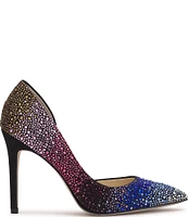 Jessica Simpson Prizma Rainbow Rhinestone D'Orsay Pumps