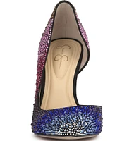 Jessica Simpson Prizma Rainbow Rhinestone D'Orsay Pumps