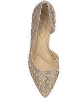 Jessica Simpson Prizma Rhinestone Grid D'Orsay Dress Pumps