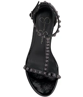 Jessica Simpson Qylla Pearl Crinkle Patent T-Strap Dress Sandals