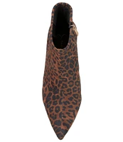 Jessica Simpson Semaja Leopard Print Pointed Toe Booties